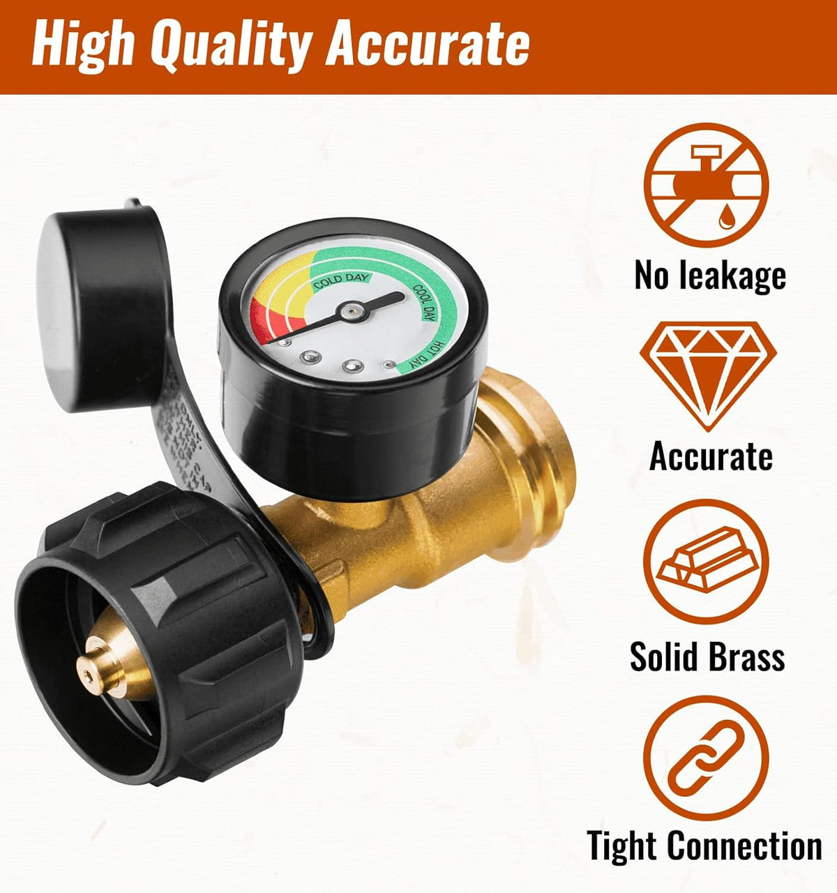 Propane Tank Gauge with Built-In Leak Detection for Total Gas Safety