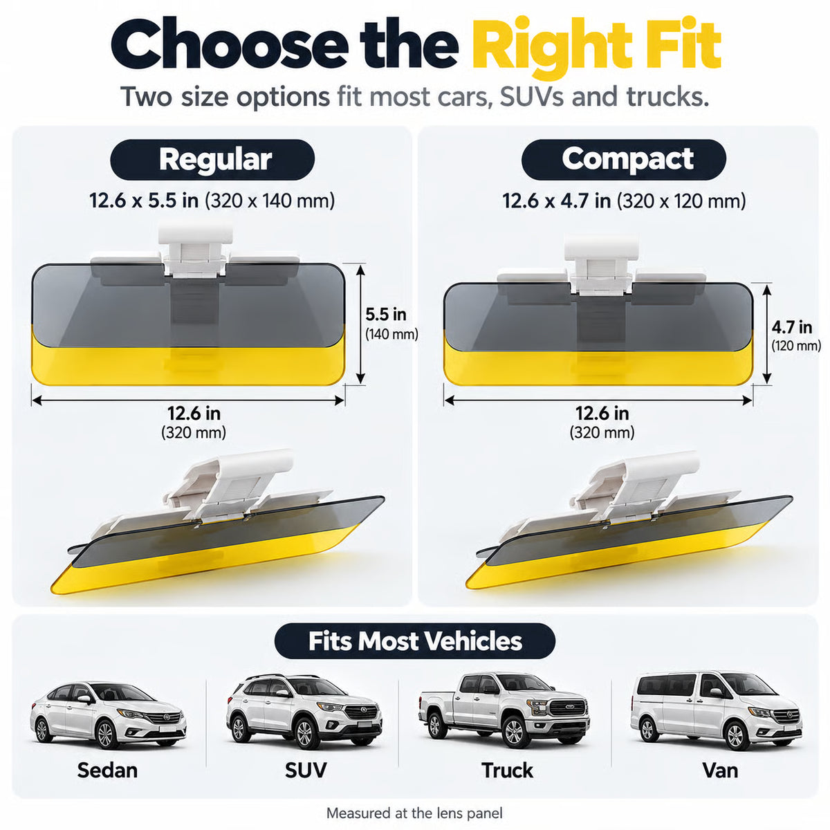 Day & Night Driving Anti-Glare Visor