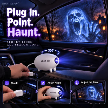 🎃🎄 Haunt Rise Window Projector – Halloween (7 Scenes) & Christmas (12 Scenes) – 360° Adjustable Home Decor