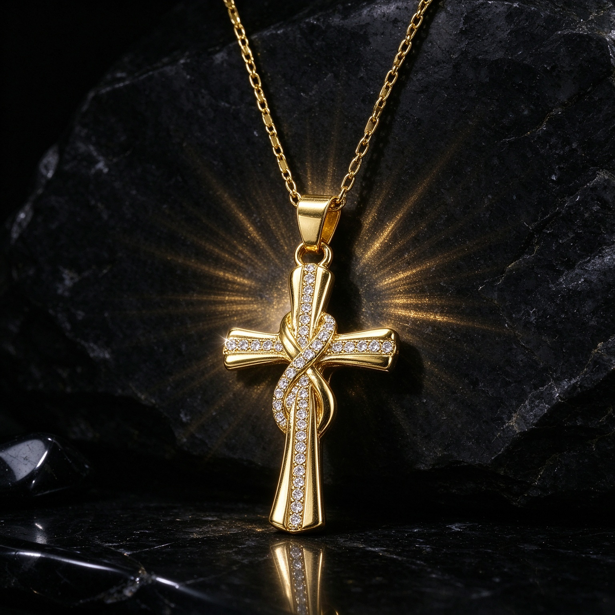 Eternal Cross Infinity Pendant Necklace
