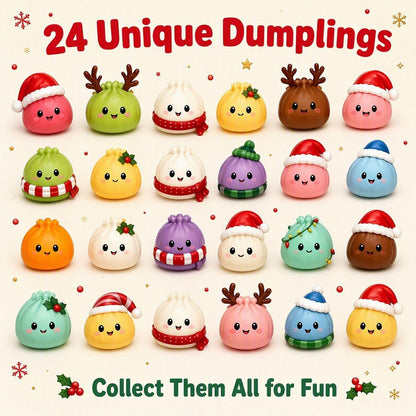 Mystery Dumpling Advent Calendar | Limited Time Buy 1 Get 1 Free, 24 Christmas Squishy Surprises