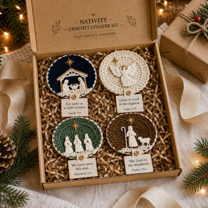 🧶Nativity Crochet Coaster DIY Kit
