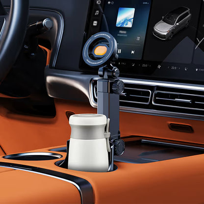 💥HOT SALE | Magnetic Car Cup Holder Phone Mount, 360° Rotatable N52 Magnet, One-Hand Use