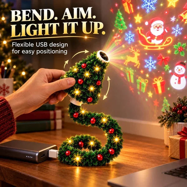 🔥 Magical Christmas Tree USB Projector Light – Festive Holiday Atmosphere Lamp