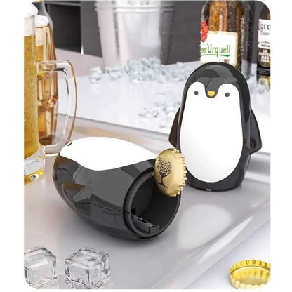 Cute Penguin Automatic Beer Bottle Opener | Effortless One‑Touch Cap Opener for Home Bar
