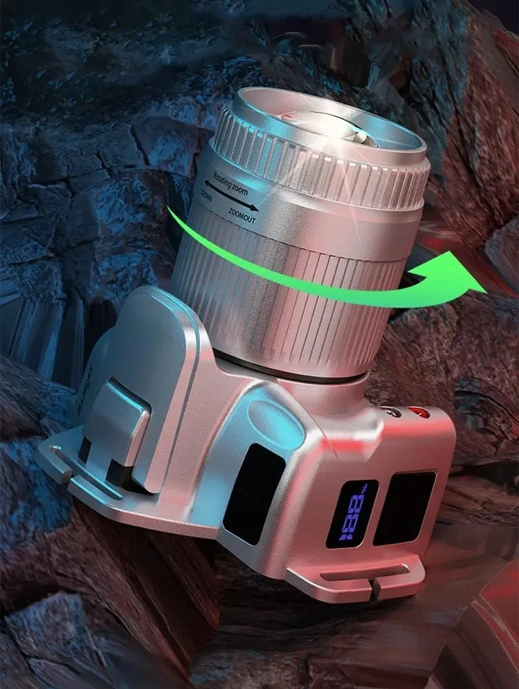 Zoomable LED Headlamp with 6 Modes & Motion Sensor