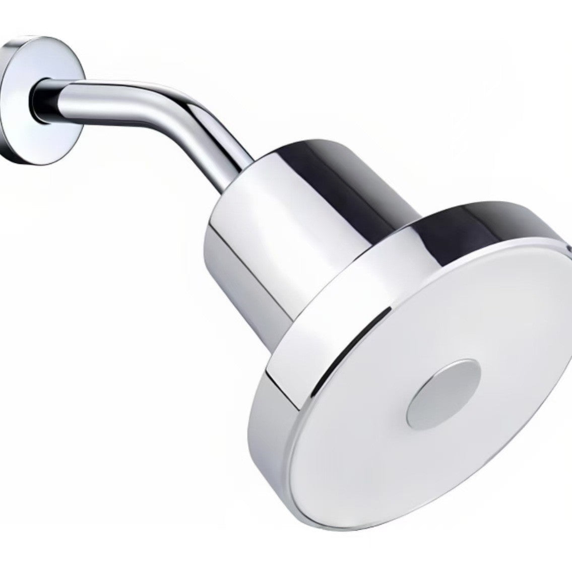 ABS Plated 6‑Inch Round Shower Filter Head, 15‑Stage High‑Pressure Filtration All‑in‑One Shower Head
