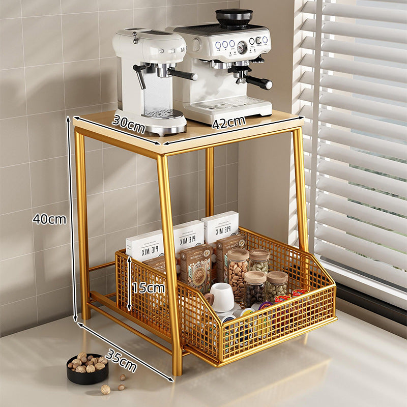 ⏳Time-Limited Special⏰Your coffee maker is taking up way too much counter space. This 2-tier stand lifts it up and adds a slide‑out drawer for pods and tools — more room, less clutter. ✨