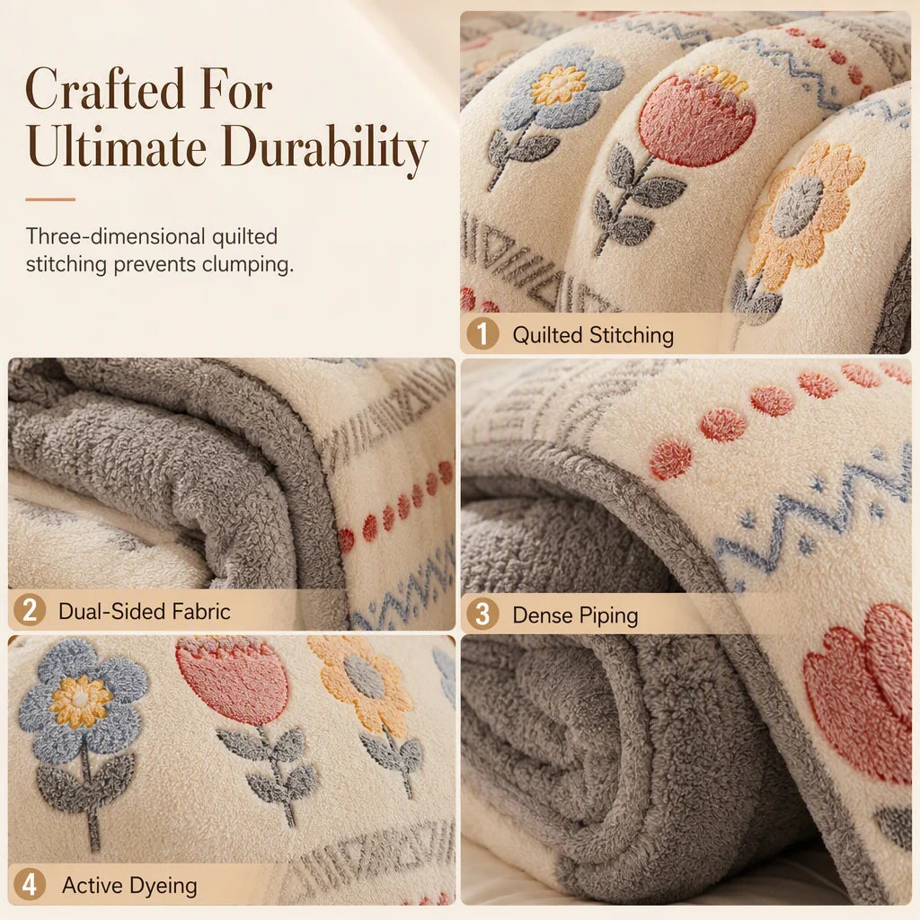 50% Off⏰ Double-Sided Sherpa Fleece Comforter | Thick Warm Winter Cozy Bedding❄️
