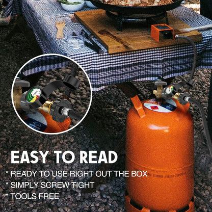 Propane Tank Gauge with Built-In Leak Detection for Total Gas Safety