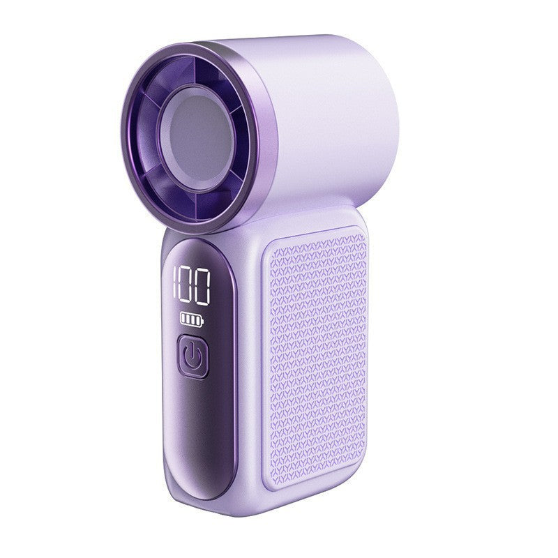 Portable Mini Handheld Turbo Fan with Digital Power Display, Rechargeable Powerful Cooling Fan for Outdoor Travel Campus