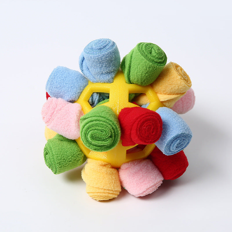 Interactive Rainbow Snuffle Ball Enrichment Toy for Dogs & Cats