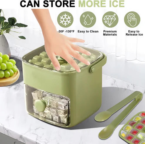 🧊🍧50% OFF Limited Time | Tray with Storage – 48 cubes at once, leak‑proof lid. Stackable, saves space. Includes ice scoop & tong. A summer essential. 🏖️✅