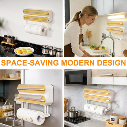 🎁🎁4-in-1 Magnetic Wrap Dispenser Elevate Your Kitchen Organization | 🔥👩‍🍳LIMITED TIME 50% OFF