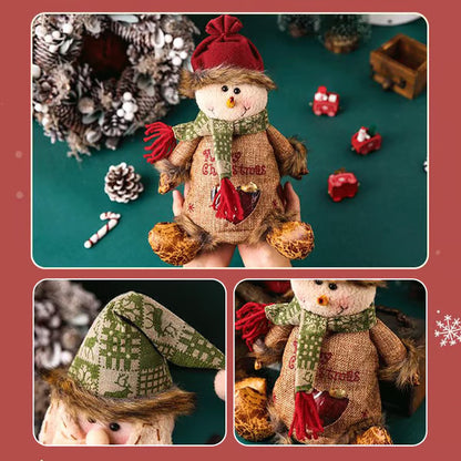 🔥50% OFF LIMITED TIME｜Christmas Plush Gift Bag, 3-Piece Bundle Get Extra Discount, Santa/Reindeer/Snowman Xmas Candy & Apple Gift Sack