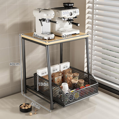 ⏳Time-Limited Special⏰Your coffee maker is taking up way too much counter space. This 2-tier stand lifts it up and adds a slide‑out drawer for pods and tools — more room, less clutter. ✨