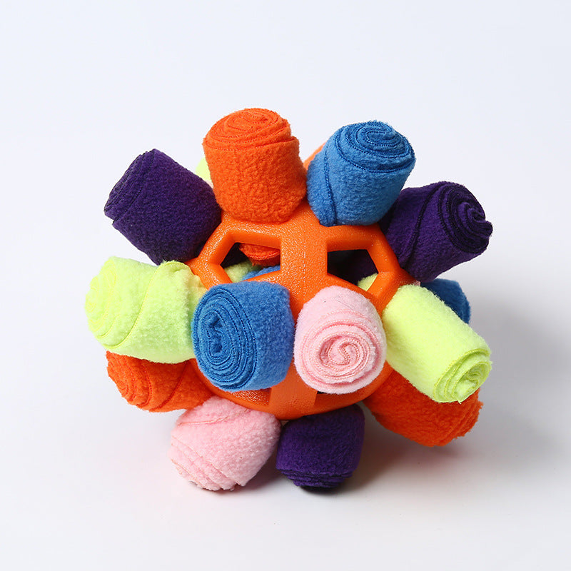 Interactive Rainbow Snuffle Ball Enrichment Toy for Dogs & Cats