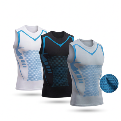 Men’s Ionic Fat Burning Compression Vest, Instant Slim Body Shaper Tank