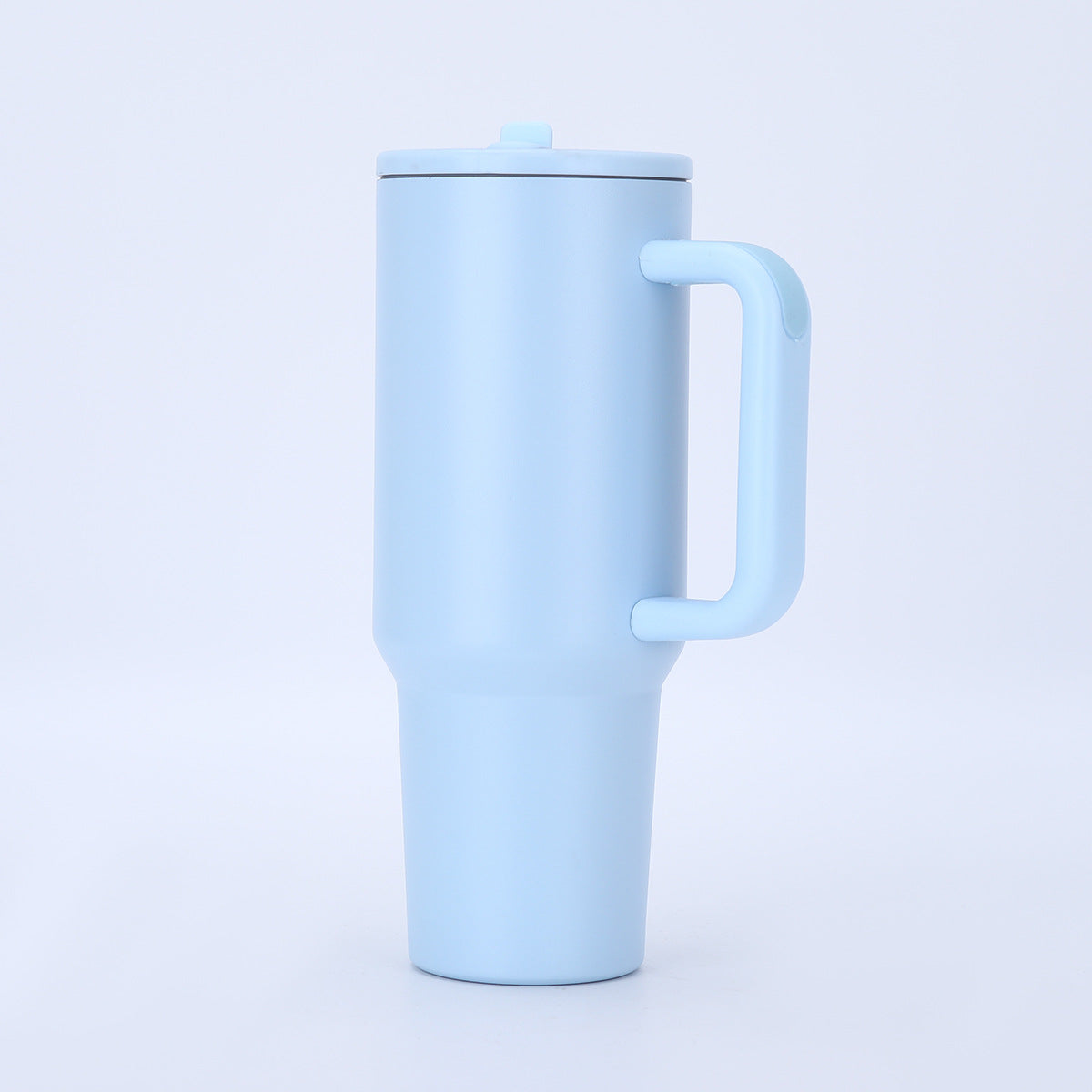 40oz Matte Insulated Tumbler with Handle & Flip Straw Lid, Leakproof Stainless Steel Water Bottle for Car Beach Travel