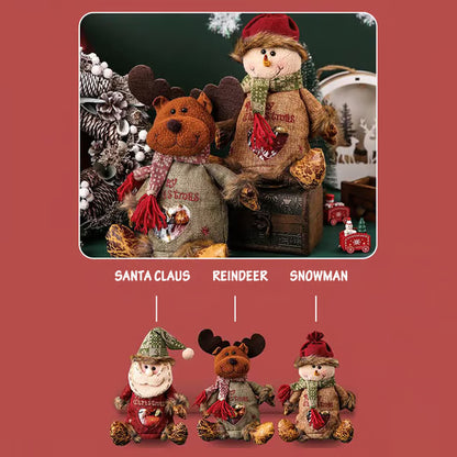 🔥50% OFF LIMITED TIME｜Christmas Plush Gift Bag, 3-Piece Bundle Get Extra Discount, Santa/Reindeer/Snowman Xmas Candy & Apple Gift Sack