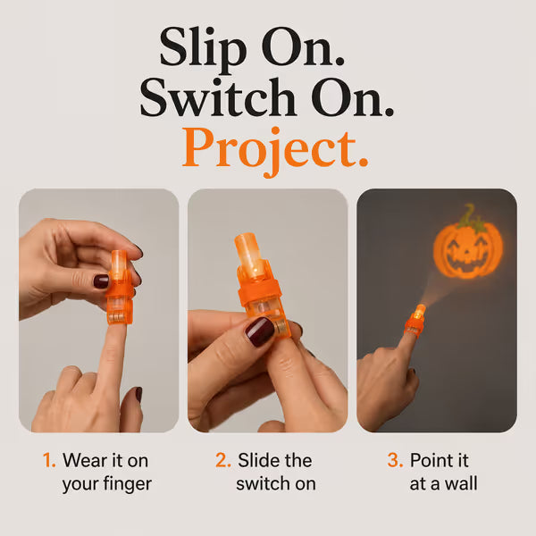 Halloween Finger Projector Lights – Mini Pattern Projector | 12/24/36 Pack, Save More When You Buy More