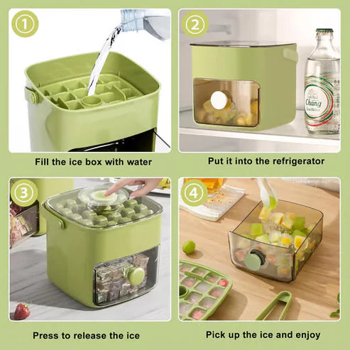 🧊🍧50% OFF Limited Time | Tray with Storage – 48 cubes at once, leak‑proof lid. Stackable, saves space. Includes ice scoop & tong. A summer essential. 🏖️✅