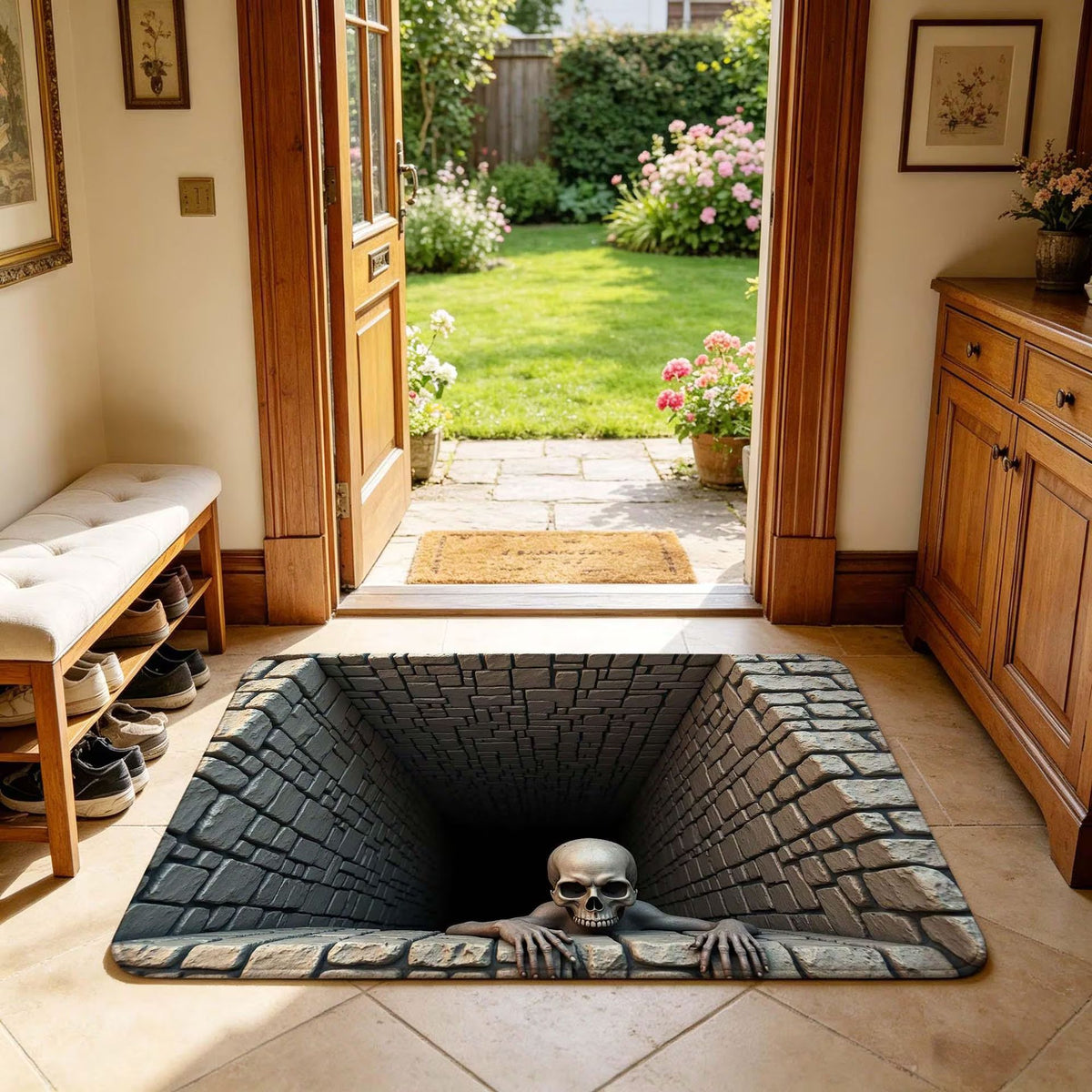 Trick Sight Spooky 3D Door Mat
