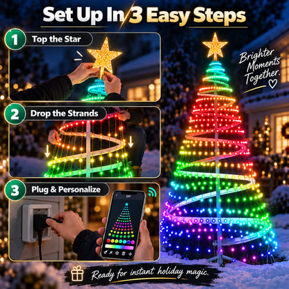 Music Sync Smart Tree Lights | Voice & App Control
