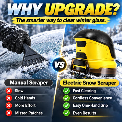 Cordless Electric Snow Scraper - Clear Frost & Ice Fast | Includes 5 Replacement Ice Scraper Discs