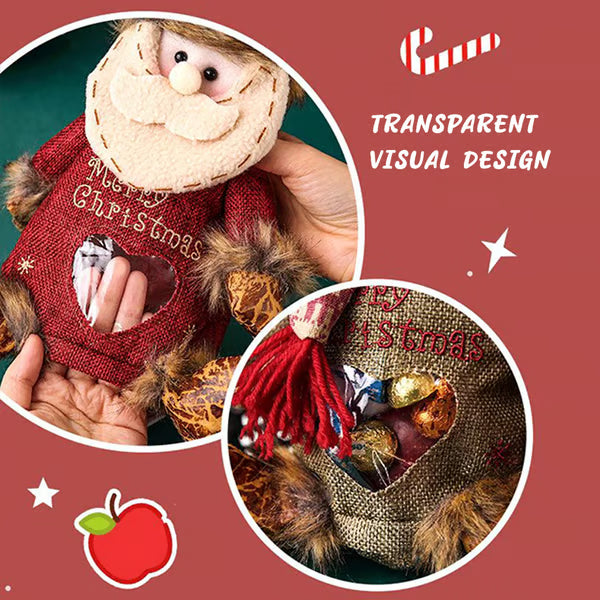 🔥50% OFF LIMITED TIME｜Christmas Plush Gift Bag, 3-Piece Bundle Get Extra Discount, Santa/Reindeer/Snowman Xmas Candy & Apple Gift Sack
