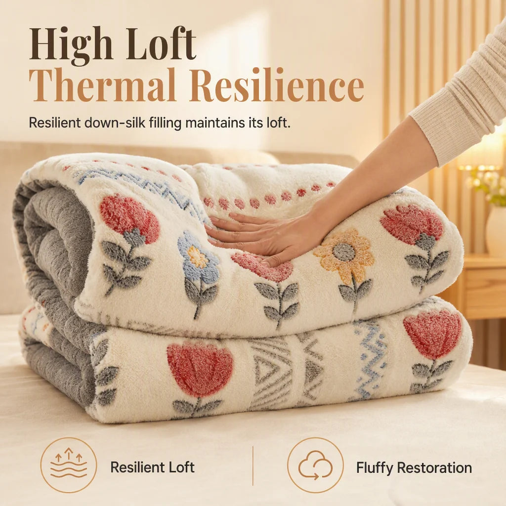 50% Off⏰ Double-Sided Sherpa Fleece Comforter | Thick Warm Winter Cozy Bedding❄️