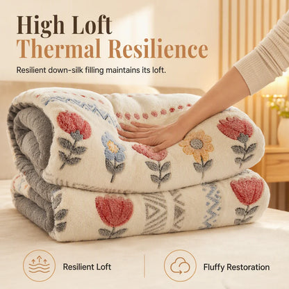 50% Off⏰ Double-Sided Sherpa Fleece Comforter | Thick Warm Winter Cozy Bedding❄️