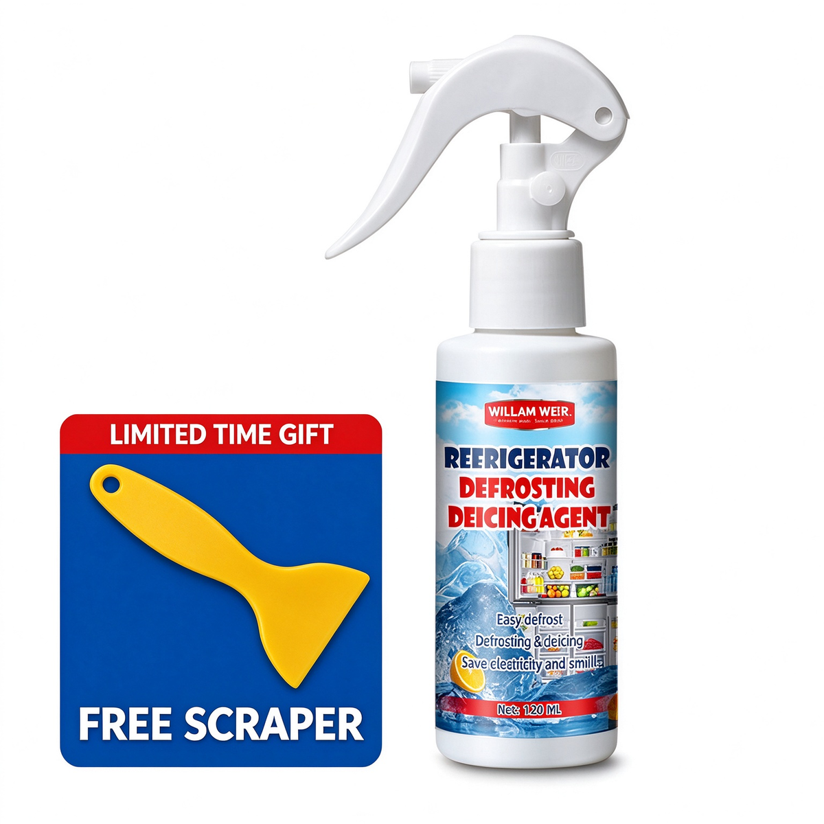 🧊Defrosting Spray for Fridge Freezer🎁(With free spatula)