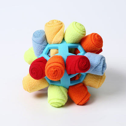 Interactive Rainbow Snuffle Ball Enrichment Toy for Dogs & Cats