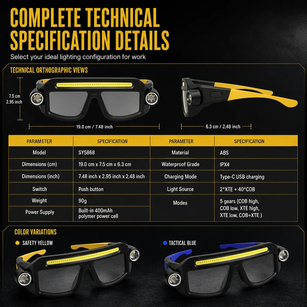 💡 LIMITED-TIME 50% OFF! 👓 USB Rechargeable Clip-On Glasses Light | 5 Brightness Modes, Hands-Free ✨