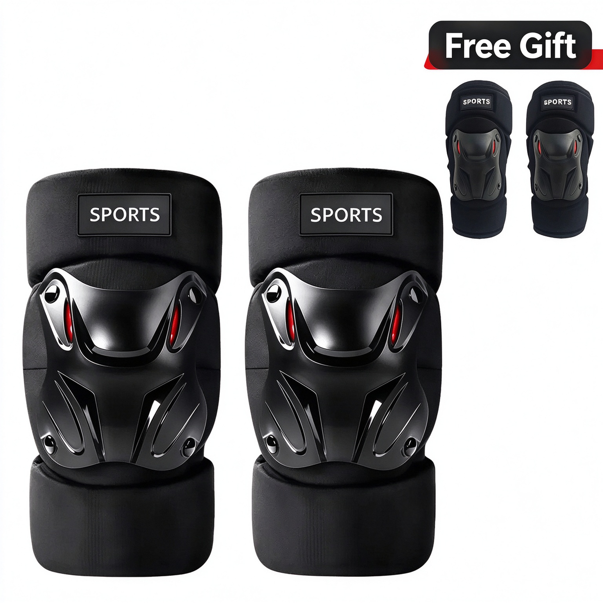1 Pair Sports Knee Pads + FREE Elbow Pad Set - Ultimate Protective Gear for All Outdoor Sports!