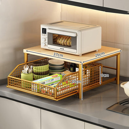 ⏳Time-Limited Special⏰Your coffee maker is taking up way too much counter space. This 2-tier stand lifts it up and adds a slide‑out drawer for pods and tools — more room, less clutter. ✨