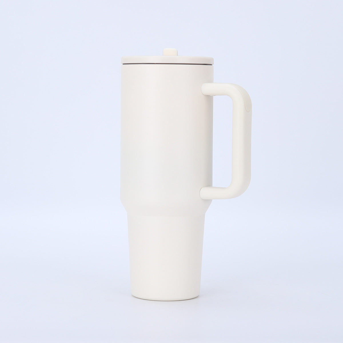 40oz Matte Insulated Tumbler with Handle & Flip Straw Lid, Leakproof Stainless Steel Water Bottle for Car Beach Travel