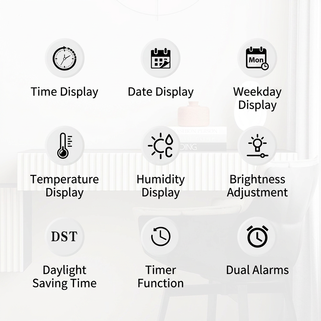 🔥2026 upgraded digital wall clock - large screen display