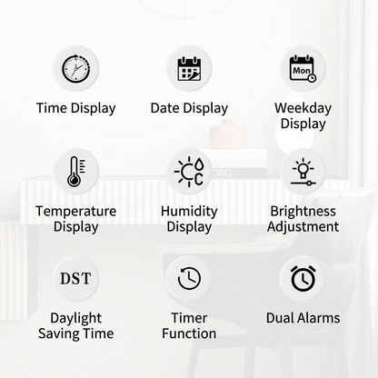 🔥2026 upgraded digital wall clock - large screen display