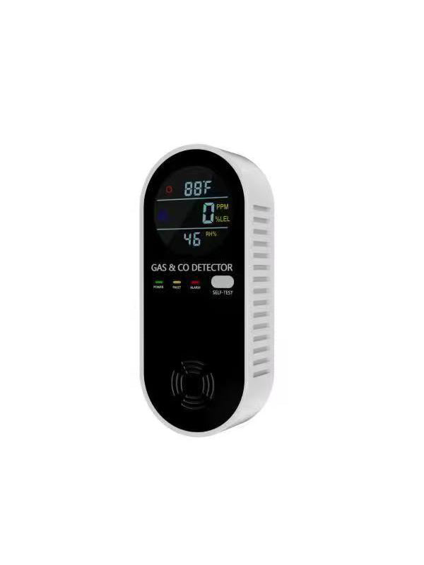🔥Limited Time 50% OFF | Plug-in Gas & Carbon Monoxide Detector with 9V Battery Backup, CO & Natural Gas Alarm, Digital Temperature Humidity Monitor for Home Basement RV
