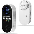 🔥Limited Time 50% OFF | Plug-in Gas & Carbon Monoxide Detector with 9V Battery Backup, CO & Natural Gas Alarm, Digital Temperature Humidity Monitor for Home Basement RV