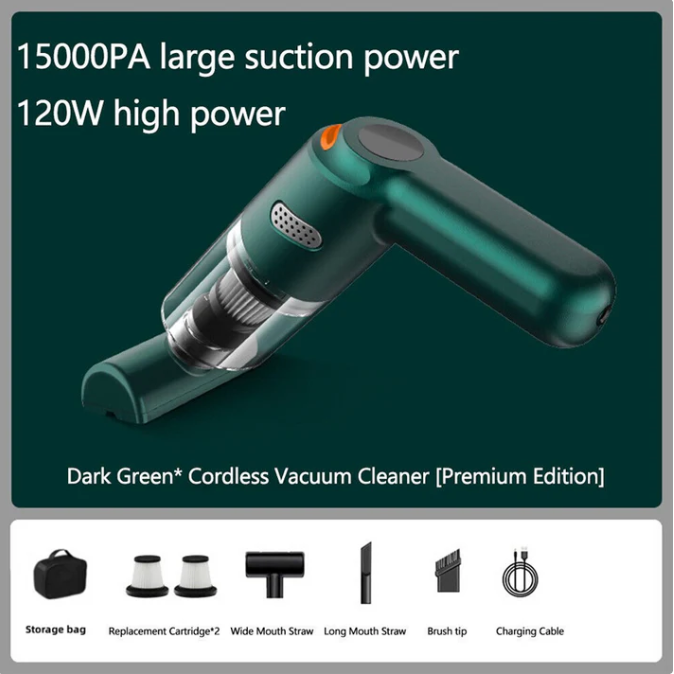 High-Power Cordless Vacuum Cleaner Kit for Car